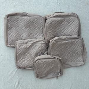 Bagsmart Quilted Packing Cubes for Travel - Set of 6 Bags - Beige